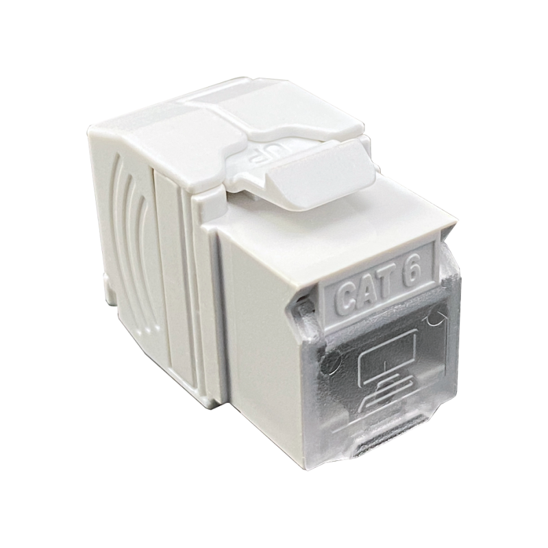 Cat 6 Unshielded 180 Degree Toolless Jack